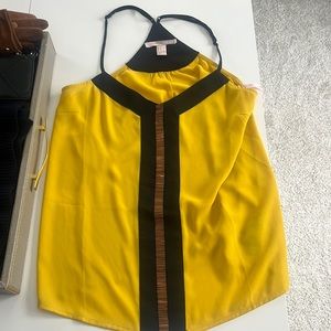 Forver21 Yellow Embellished Tank Top